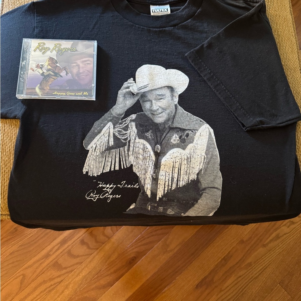 Roy Rogers Black T-Shirt Large with CD